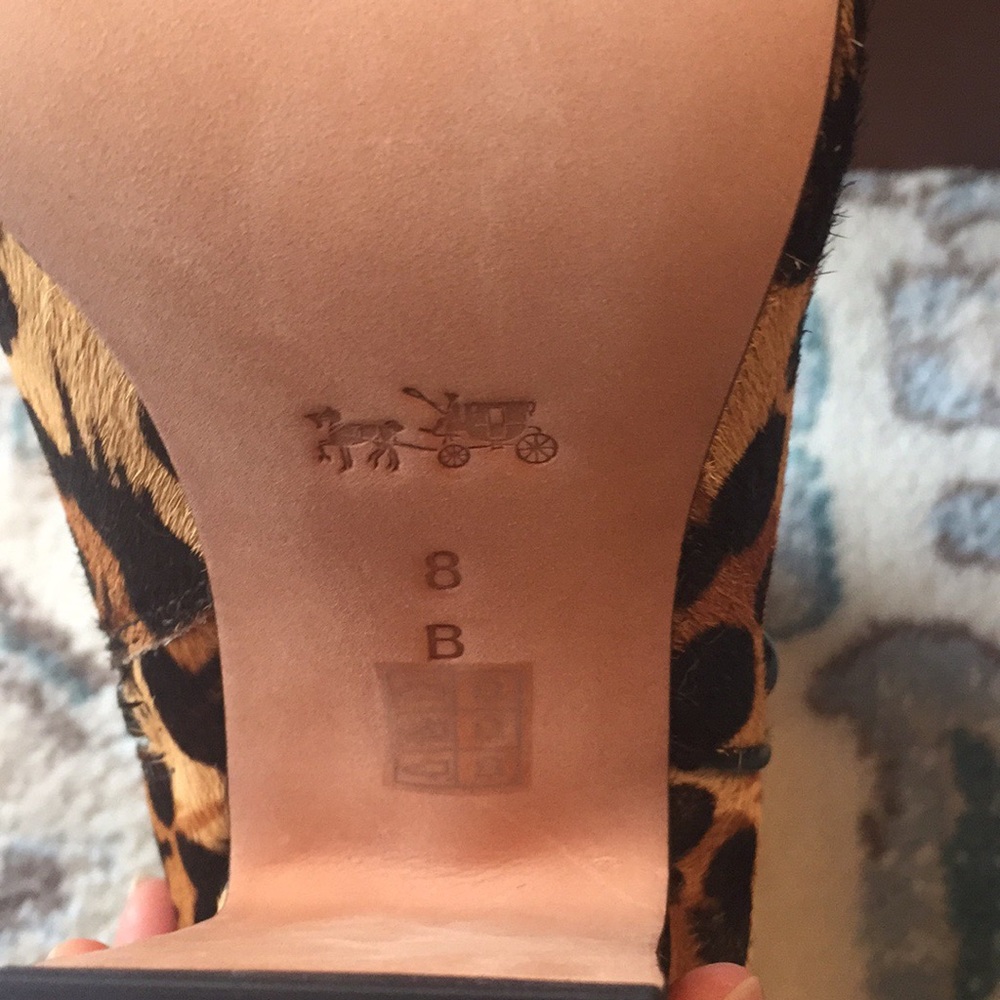 🚫SOLD🚫Coach leopard studded booties - Picture 7 of 7